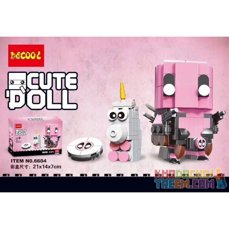 Decool 6604 Jisi 6604 Xếp hình kiểu Lego BRICKHEADZ Pink Deadpool Gwen Pai Pink Deadpool Gwenza 181 khối Decool 6604 Jisi 6604 Xếp hình kiểu Lego BRICKHEADZ Pink Deadpool Gwen Pai Pink Deadpool Gwenza 181 khối