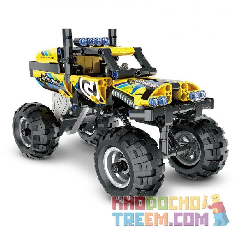 QIHUI 5804 Xếp hình kiểu Lego TECHNIC Mechanical Master Yellow Truck Pull Back Car Xe Tải Màu Vàng Kéo Xe Trở Lại 199 khối có động cơ kéo thả QIHUI 5804 Xếp hình kiểu Lego TECHNIC Mechanical Master Yellow Truck Pull Back Car Xe Tải Màu Vàng Kéo Xe Trở Lại 199 khối có động cơ kéo thả
