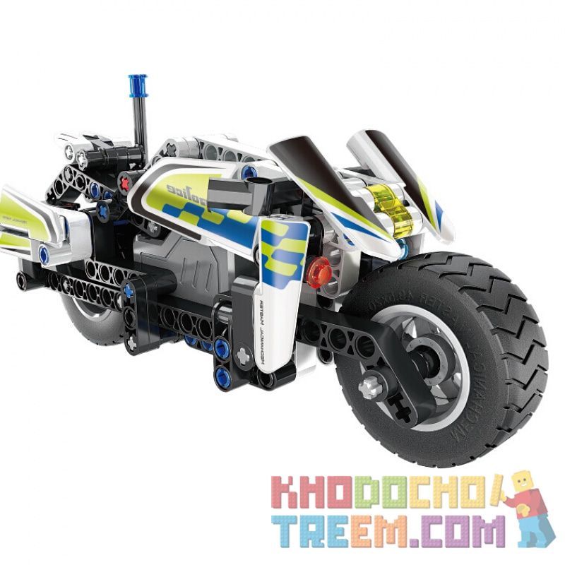 QIHUI 5806 Xếp hình kiểu Lego TECHNIC Mechanical Master Police Motorcycle Pull Back Car Xe Mô Tô Cảnh Sát Lùi Xe 193 khối có động cơ kéo thả QIHUI 5806 Xếp hình kiểu Lego TECHNIC Mechanical Master Police Motorcycle Pull Back Car Xe Mô Tô Cảnh Sát Lùi Xe 193 khối có động cơ kéo thả