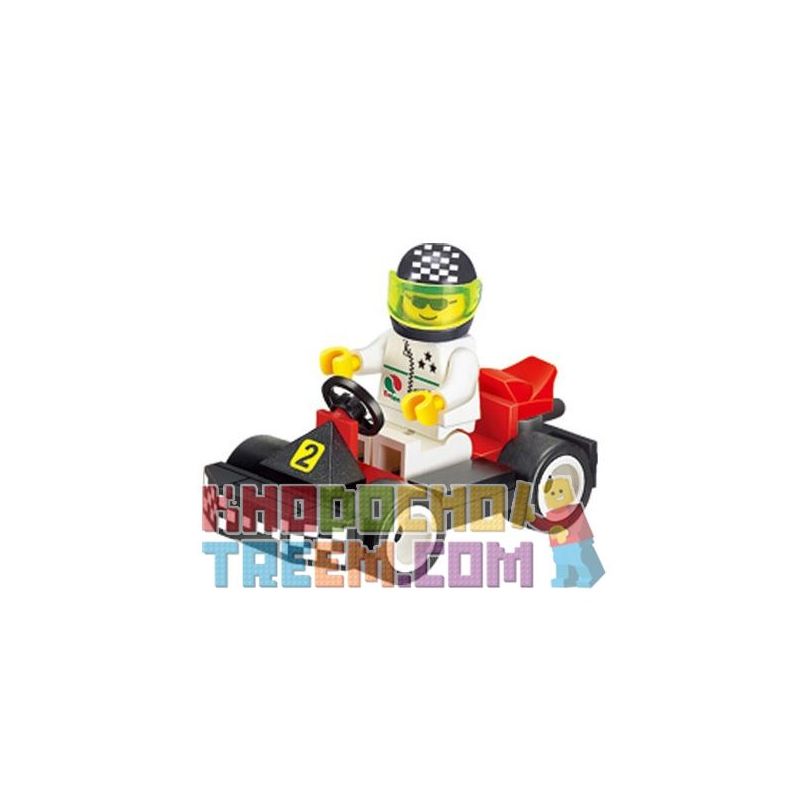Enlighten 1204 Qman 1204 non Lego ĐUA XE KART bộ đồ chơi xếp lắp ráp ghép mô hình Speed Racer MINI SPEED RACER Đua Tốc Độ 33 khối