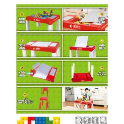 SEMBO 1666 non  BÀN HỌC ĐA NĂNG bộ đồ chơi xếp lắp ráp ghép mô hình Gear LEARNING DESK Đồ Lắp Ghép