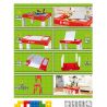 SEMBO 1666 non  BÀN HỌC ĐA NĂNG bộ đồ chơi xếp lắp ráp ghép mô hình Gear LEARNING DESK Đồ Lắp Ghép