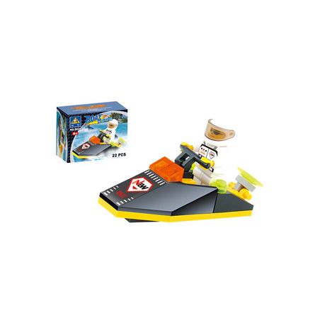 Kazi KY6608 6608 non  PHI THUYỀN bộ đồ chơi xếp lắp ráp ghép mô hình City BOAT RACE Thành Phố 22 khối