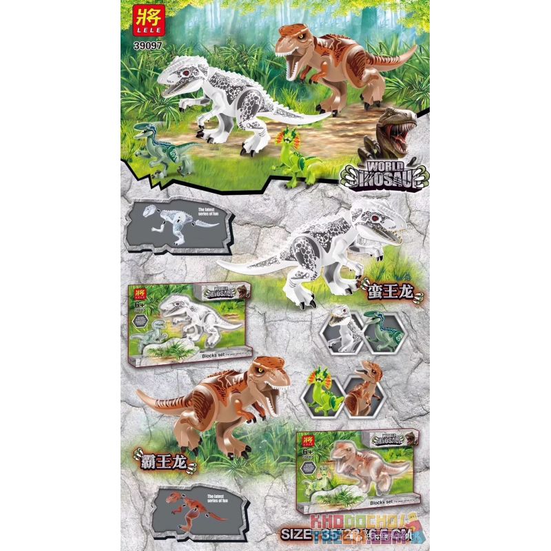 LELE 39097 39097-1 39097-2 Xếp hình kiểu Lego DINO Tyrannosaurus, Dilophosaurus, Wild Kingsaurus, Velociraptor 2 Independent Sets Tyrannosaurus, Dilophosaurus, Wild Kingsaurus, Velociraptor 2 bộ độc l LELE 39097 39097-1 39097-2 Xếp hình kiểu Lego DINO Tyrannosaurus, Dilophosaurus, Wild Kingsaurus, Velociraptor 2 Independent Sets Tyrannosaurus, Dilophosaurus, Wild Kingsaurus, Velociraptor 2 bộ độc l