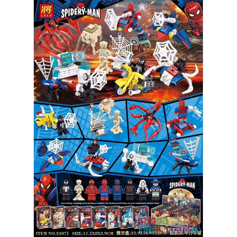 LELE 34071 Xếp hình kiểu Lego SUPER HEROES Parallel Universe Minifigure 8 Types Vũ trụ song song minifigure 8 loại LELE 34071 Xếp hình kiểu Lego SUPER HEROES Parallel Universe Minifigure 8 Types Vũ trụ song song minifigure 8 loại