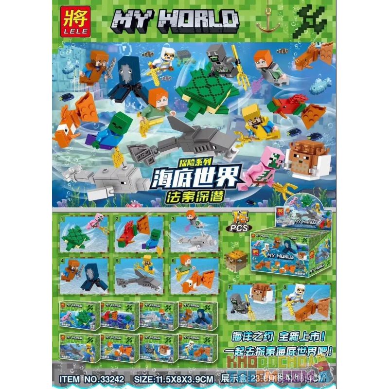 LELE 33242 Xếp hình kiểu Lego MINECRAFT My World Adventure Series Underwater Faste Deep Loạt Phim Phiêu Lưu Thế Giới Dưới Nước Faso Lặn Sâu LELE 33242 Xếp hình kiểu Lego MINECRAFT My World Adventure Series Underwater Faste Deep Loạt Phim Phiêu Lưu Thế Giới Dưới Nước Faso Lặn Sâu