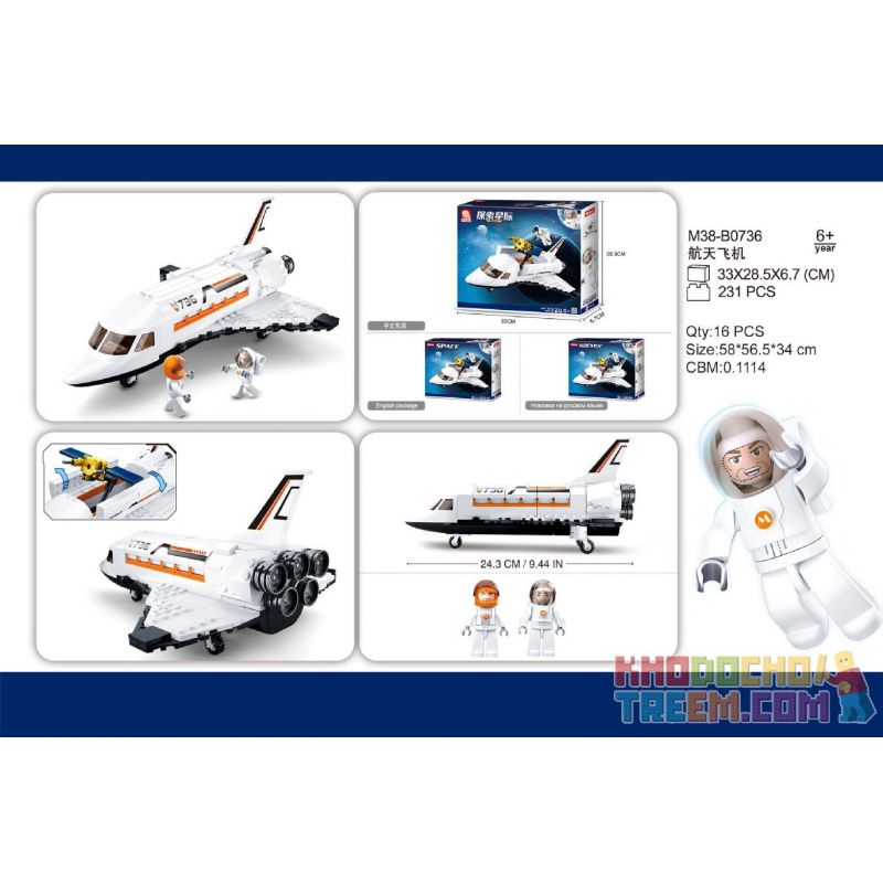 SLUBAN M38-B0736 B0736 0736 M38B0736 38-B0736 non  TÀU CON THOI bộ đồ chơi xếp lắp ráp ghép mô hình Space Thám Hiểm Không Gian 231 khối SLUBAN M38-B0736 B0736 0736 M38B0736 38-B0736 non  TÀU CON THOI bộ đồ chơi xếp lắp ráp ghép mô hình Space Thám Hiểm Không Gian 231 khối