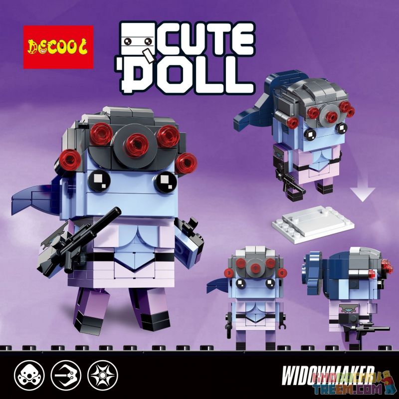 Decool 6850 Jisi 6850 Xếp hình kiểu Lego BRICKHEADZ Widowmaker Góa phụ 153 khối Decool 6850 Jisi 6850 Xếp hình kiểu Lego BRICKHEADZ Widowmaker Góa phụ 153 khối