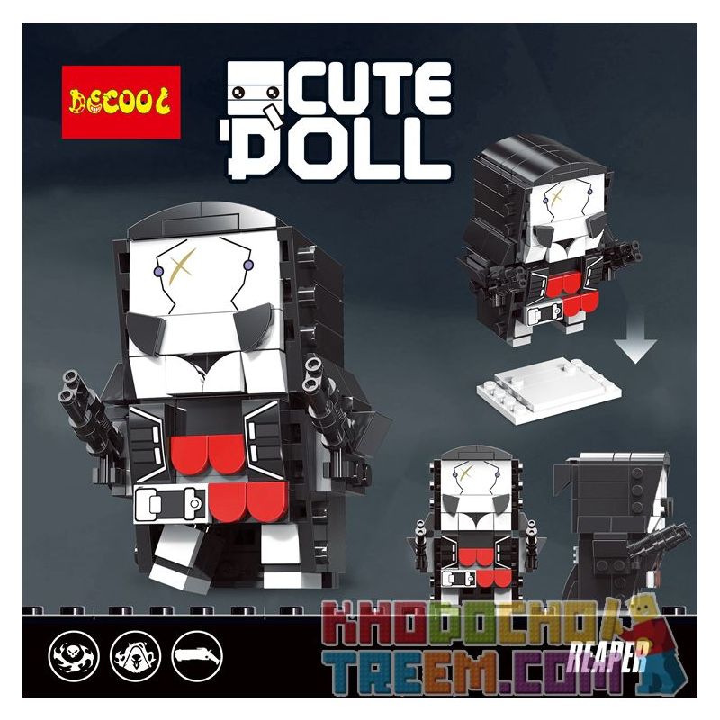 JISI 6855 non Lego REAPER NGHIỆT NGÃ bộ đồ chơi xếp lắp ráp ghép mô hình Brickheadz CUTEDOLL REAPER Nhân Vật Đầu To 126 khối