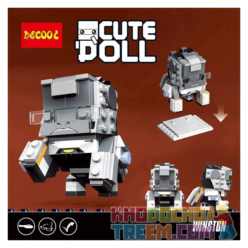 Decool 6857 Jisi 6857 Xếp hình kiểu Lego BRICKHEADZ Winston 161 khối Decool 6857 Jisi 6857 Xếp hình kiểu Lego BRICKHEADZ Winston 161 khối