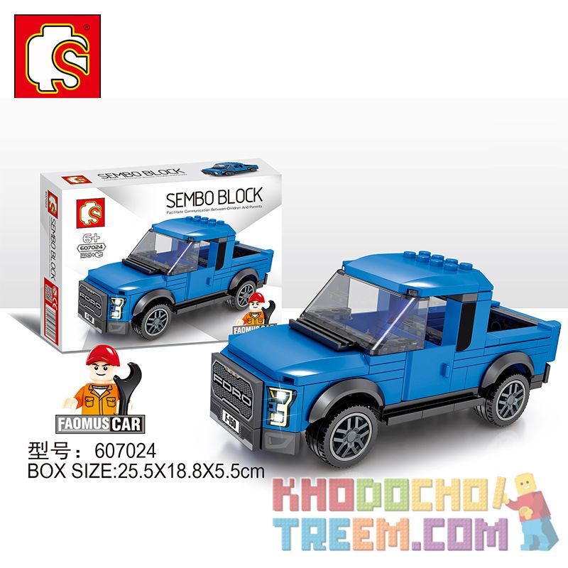 SEMBO 607024 Xếp hình kiểu Lego SPEED CHAMPIONS Ford Pickup 156 khối SEMBO 607024 Xếp hình kiểu Lego SPEED CHAMPIONS Ford Pickup 156 khối