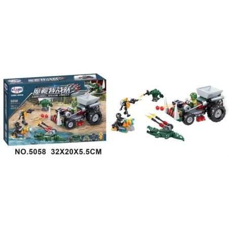 Winner 5058 non  ĐỘI ĐẶC BIỆT QUỶ 5058 bộ đồ chơi xếp lắp ráp ghép mô hình Swat Special Force CROCODILE SPECIAL FORCES Đặc Nhiệm 183 khối