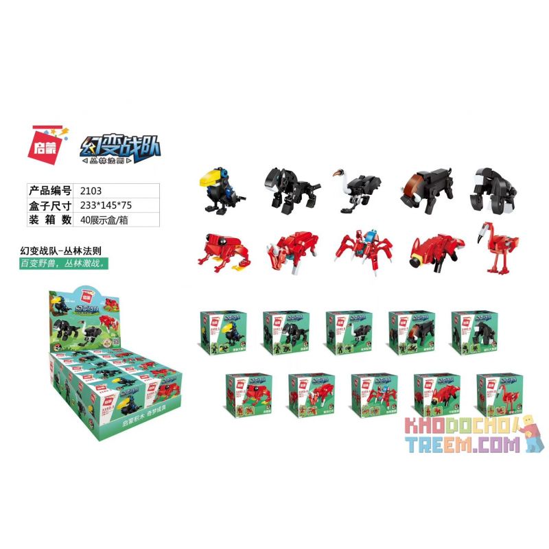 Enlighten 2103 Qman 2103 non Lego 10 QUY TẮC CỦA RỪNG bộ đồ chơi xếp lắp ráp ghép mô hình Creator Sáng Tạo 36 khối