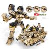 PanlosBrick 621020 Panlos Brick 621020 non  XE TĂNG CHIẾN ĐẤU CHỦ LỰC M1A2 bộ đồ chơi xếp lắp ráp ghép mô hình Transformers SUPER DEFORMATION M1A2 MAIN BATTLE TANK Robot Đại Chiến Người Máy Biến Hình 810 khối