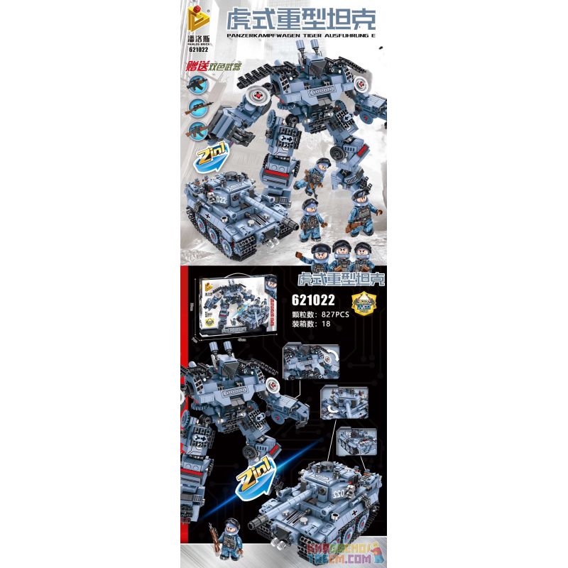 PanlosBrick 621022 Panlos Brick 621022 Xếp hình kiểu Lego TRANSFORMERS Super Deformation Panzerkampfwagen Tiger Ausführung E Tank Machine Armor Tiger Heavy Tank Xe Tăng Hạng Nặng Tiger 827 khối PanlosBrick 621022 Panlos Brick 621022 Xếp hình kiểu Lego TRANSFORMERS Super Deformation Panzerkampfwagen Tiger Ausführung E Tank Machine Armor Tiger Heavy Tank Xe Tăng Hạng Nặng Tiger 827 khối