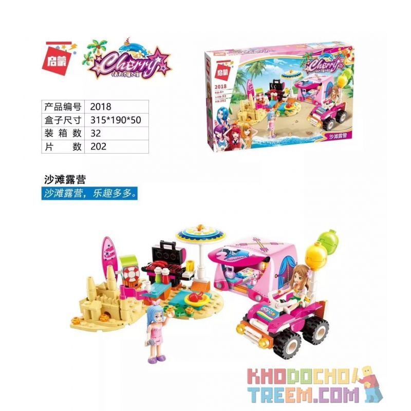 Enlighten 2018 Qman 2018 non  CẮM TRẠI TRÊN BÃI BIỂN bộ đồ chơi xếp lắp ráp ghép mô hình  CHERRY Các Bạn Gái 202 khối Enlighten 2018 Qman 2018 non  CẮM TRẠI TRÊN BÃI BIỂN bộ đồ chơi xếp lắp ráp ghép mô hình  CHERRY Các Bạn Gái 202 khối