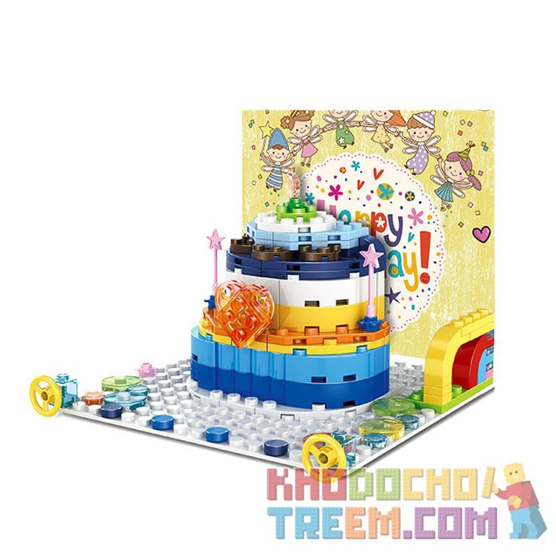 WANGE 2100 Xếp hình kiểu Lego SEASONAL Happy Birthday! Birthday Stereo Card Thiệp Sinh Nhật 138 khối WANGE 2100 Xếp hình kiểu Lego SEASONAL Happy Birthday! Birthday Stereo Card Thiệp Sinh Nhật 138 khối
