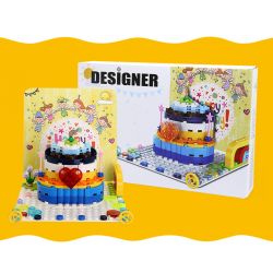 WANGE 2100 non  THIỆP SINH NHẬT bộ đồ chơi xếp lắp ráp ghép mô hình Seasonal HAPPY BIRTHDAY! Mùa Lễ Hội 138 khối