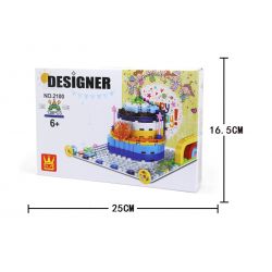 WANGE 2100 non  THIỆP SINH NHẬT bộ đồ chơi xếp lắp ráp ghép mô hình Seasonal HAPPY BIRTHDAY! Mùa Lễ Hội 138 khối