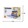 WANGE 2100 non  THIỆP SINH NHẬT bộ đồ chơi xếp lắp ráp ghép mô hình Seasonal HAPPY BIRTHDAY! Mùa Lễ Hội 138 khối
