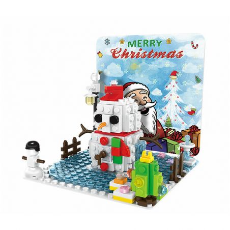 WANGE 2101 non  THIỆP GIÁNG SINH bộ đồ chơi xếp lắp ráp ghép mô hình Creator MERRY CHRISTMAS! Sáng Tạo 168 khối