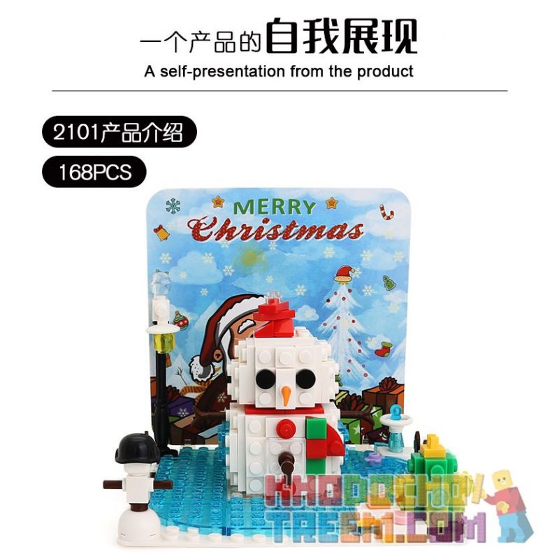 WANGE 2101 non  THIỆP GIÁNG SINH bộ đồ chơi xếp lắp ráp ghép mô hình Creator MERRY CHRISTMAS! Sáng Tạo 168 khối WANGE 2101 non  THIỆP GIÁNG SINH bộ đồ chơi xếp lắp ráp ghép mô hình Creator MERRY CHRISTMAS! Sáng Tạo 168 khối