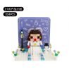 WANGE 2102 non  THIỆP CHÚC MỪNG BA CHIỀU CHO CÔ DÂU bộ đồ chơi xếp lắp ráp ghép mô hình Creator HAPPY WEDDING Sáng Tạo 223 khối