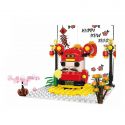 WANGE 2103 non Lego THẺ POP-UP FORTUNA bộ đồ chơi xếp lắp ráp ghép mô hình Creator KUNG HAI FAT CHOY Sáng Tạo 171 khối