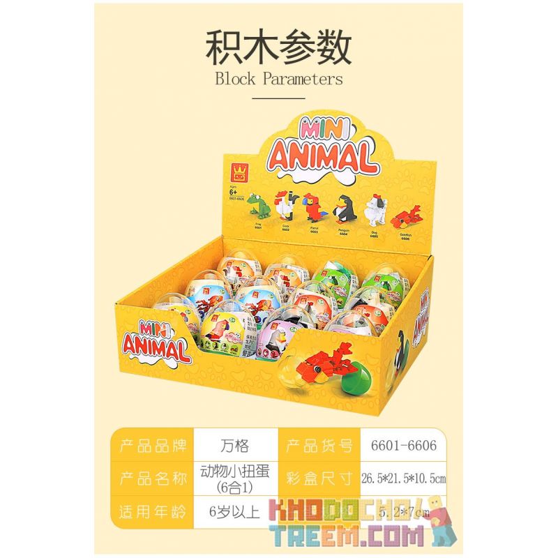 WANGE 6601 6602 6603 6604 6605 6606 non  ANIMAL GACHA 6 TRONG 1 bộ đồ chơi xếp lắp ráp ghép mô hình Creator CAPSULE MINI ANIMAL BUILDING BLOCK Sáng Tạo 218 khối WANGE 6601 6602 6603 6604 6605 6606 non  ANIMAL GACHA 6 TRONG 1 bộ đồ chơi xếp lắp ráp ghép mô hình Creator CAPSULE MINI ANIMAL BUILDING BLOCK Sáng Tạo 218 khối