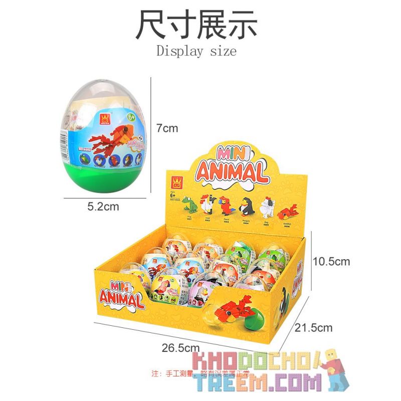 WANGE 6601 6602 6603 6604 6605 6606 non  ANIMAL GACHA 6 TRONG 1 bộ đồ chơi xếp lắp ráp ghép mô hình Creator CAPSULE MINI ANIMAL BUILDING BLOCK Sáng Tạo 218 khối WANGE 6601 6602 6603 6604 6605 6606 non  ANIMAL GACHA 6 TRONG 1 bộ đồ chơi xếp lắp ráp ghép mô hình Creator CAPSULE MINI ANIMAL BUILDING BLOCK Sáng Tạo 218 khối