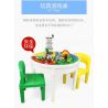 WANGE 68012 non  BÀN HỌC +300 bộ đồ chơi xếp lắp ráp ghép mô hình Basic BUILDING BLOCKS TABLE&300PCS BASIC Khối Cơ Bản 300 khối