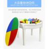 WANGE 68012 non  BÀN HỌC +300 bộ đồ chơi xếp lắp ráp ghép mô hình Basic BUILDING BLOCKS TABLE&300PCS BASIC Khối Cơ Bản 300 khối