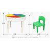 WANGE 68012 non  BÀN HỌC +300 bộ đồ chơi xếp lắp ráp ghép mô hình Basic BUILDING BLOCKS TABLE&300PCS BASIC Khối Cơ Bản 300 khối