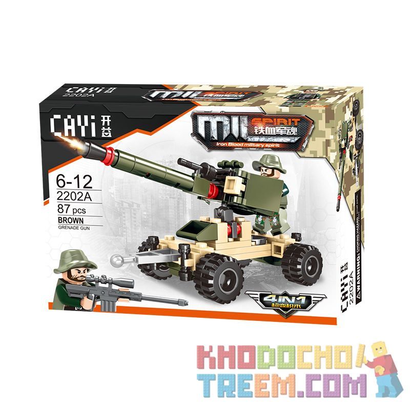 CAYI 2202 Xếp hình kiểu Lego IRON BLOOD MILITARY SPIRIT Iron Blood Military Spirit High-Altitude Gun Tasting Sanlian Artillery Car 4 Combinations 3 Tổ Hợp Pháo Phòng Không 4 Tổ Hợp 350 khối CAYI 2202 Xếp hình kiểu Lego IRON BLOOD MILITARY SPIRIT Iron Blood Military Spirit High-Altitude Gun Tasting Sanlian Artillery Car 4 Combinations 3 Tổ Hợp Pháo Phòng Không 4 Tổ Hợp 350 khối