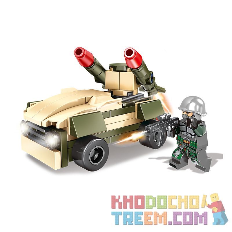 CAYI 2202 non  3 TỔ HỢP PHÁO PHÒNG KHÔNG 4 bộ đồ chơi xếp lắp ráp ghép mô hình Iron Blood Military Spirit IRON BLOOD MILITARY SPIRIT HIGH-ALTITUDE GUN 350 khối