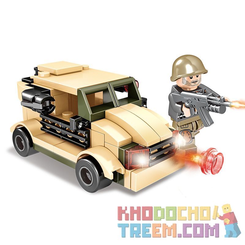 CAYI 2202 non  3 TỔ HỢP PHÁO PHÒNG KHÔNG 4 bộ đồ chơi xếp lắp ráp ghép mô hình Iron Blood Military Spirit IRON BLOOD MILITARY SPIRIT HIGH-ALTITUDE GUN 350 khối