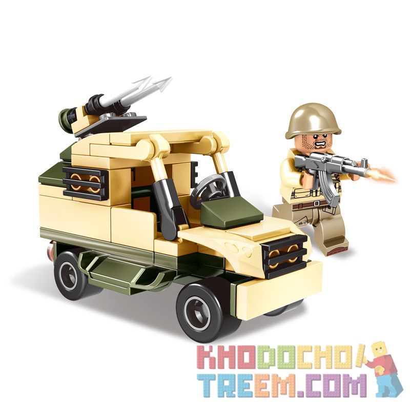 CAYI 2202 non  3 TỔ HỢP PHÁO PHÒNG KHÔNG 4 bộ đồ chơi xếp lắp ráp ghép mô hình Iron Blood Military Spirit IRON BLOOD MILITARY SPIRIT HIGH-ALTITUDE GUN 350 khối