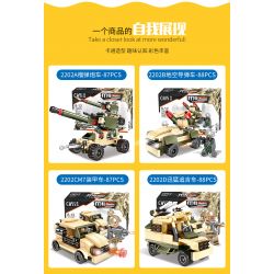 CAYI 2202 non  3 TỔ HỢP PHÁO PHÒNG KHÔNG 4 bộ đồ chơi xếp lắp ráp ghép mô hình Iron Blood Military Spirit IRON BLOOD MILITARY SPIRIT HIGH-ALTITUDE GUN 350 khối