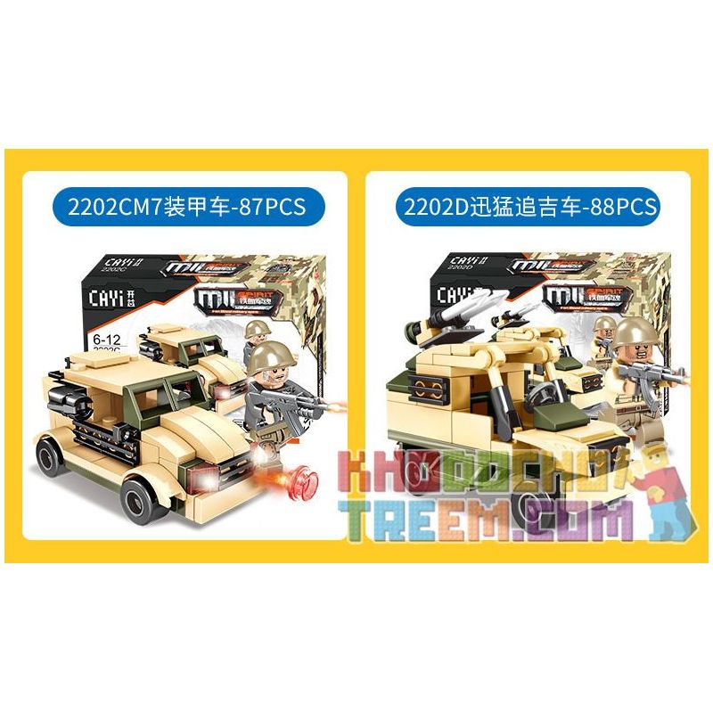 CAYI 2202 non  3 TỔ HỢP PHÁO PHÒNG KHÔNG 4 bộ đồ chơi xếp lắp ráp ghép mô hình Iron Blood Military Spirit IRON BLOOD MILITARY SPIRIT HIGH-ALTITUDE GUN 350 khối