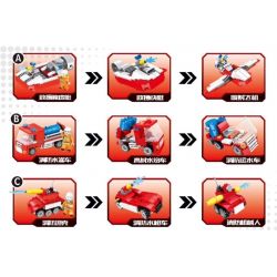 CAYI 2302 non  CHỮA CHÁY SERIES 9 CÁC LOẠI MÁY BAY HỖ TRỢ TRÊN KHÔNG PHƯƠNG TIỆN CỨU HỘ TỐC ĐỘ VÀ TÀU BIỂN bộ đồ chơi xếp lắp ráp ghép mô hình Combined Deformation COMBINED DEFORMATION FIRE Robot Kết Hợp 721 khối