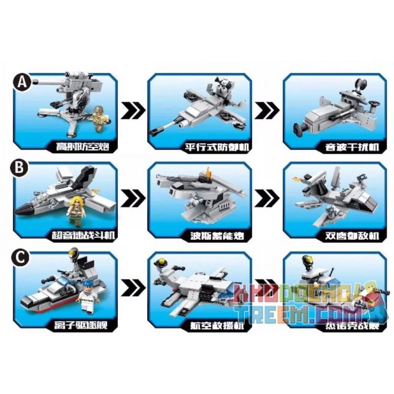 CAYI 2305 non  LOẠT TÀU SÂN BAY 9 MÔ HÌNH CỦA CHUYUN MÁY VẬN TẢI FEIYAN VÀ KHU TRỤC TITAN bộ đồ chơi xếp lắp ráp ghép mô hình Combined Deformation COMBINED DEFORMATION AIRCRAFT CARRIER Robot Kết Hợp 708 khối