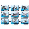 CAYI 2305 non  LOẠT TÀU SÂN BAY 9 MÔ HÌNH CỦA CHUYUN MÁY VẬN TẢI FEIYAN VÀ KHU TRỤC TITAN bộ đồ chơi xếp lắp ráp ghép mô hình Combined Deformation COMBINED DEFORMATION AIRCRAFT CARRIER Robot Kết Hợp 708 khối