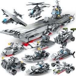 CAYI 2211 Xếp hình kiểu Lego IRON BLOOD MILITARY SPIRIT Tasting Nuclear Power Aircraft Carrier 8 Combination 8 Tổ Hợp Tàu Sân Bay Chạy Bằng Năng Lượng Hạt Nhân 953 khối