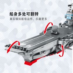 CAYI 2211 non  8 TỔ HỢP TÀU SÂN BAY CHẠY BẰNG NĂNG LƯỢNG HẠT NHÂN bộ đồ chơi xếp lắp ráp ghép mô hình Iron Blood Military Spirit 953 khối