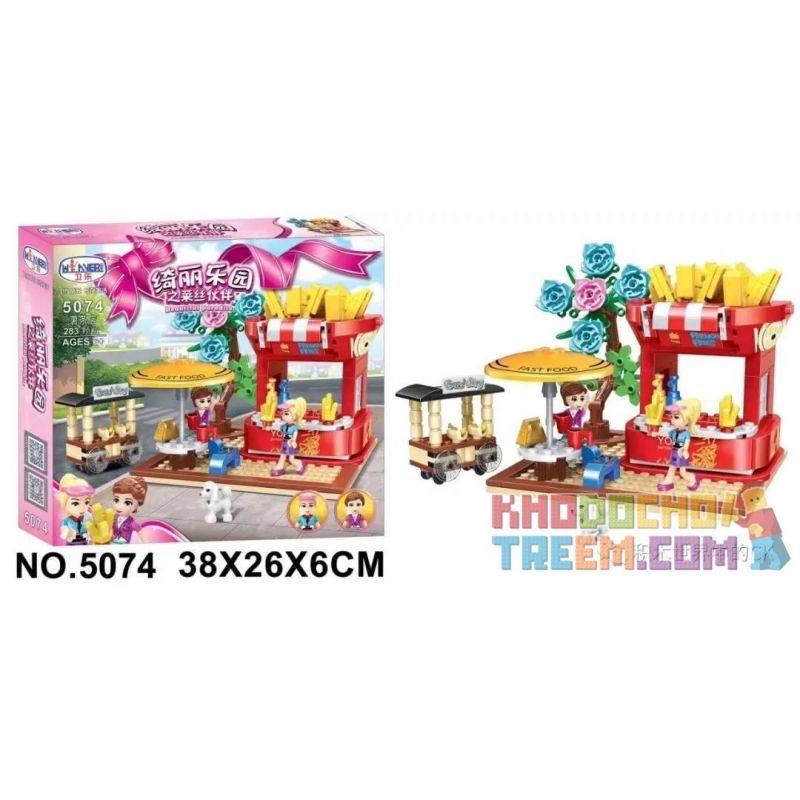 Winner 5074 Xếp hình kiểu Lego FRIENDS Laisi Partner Of Qili Paradise French Fries Shop Cửa Hàng Khoai Tây Chiên 283 khối Winner 5074 Xếp hình kiểu Lego FRIENDS Laisi Partner Of Qili Paradise French Fries Shop Cửa Hàng Khoai Tây Chiên 283 khối