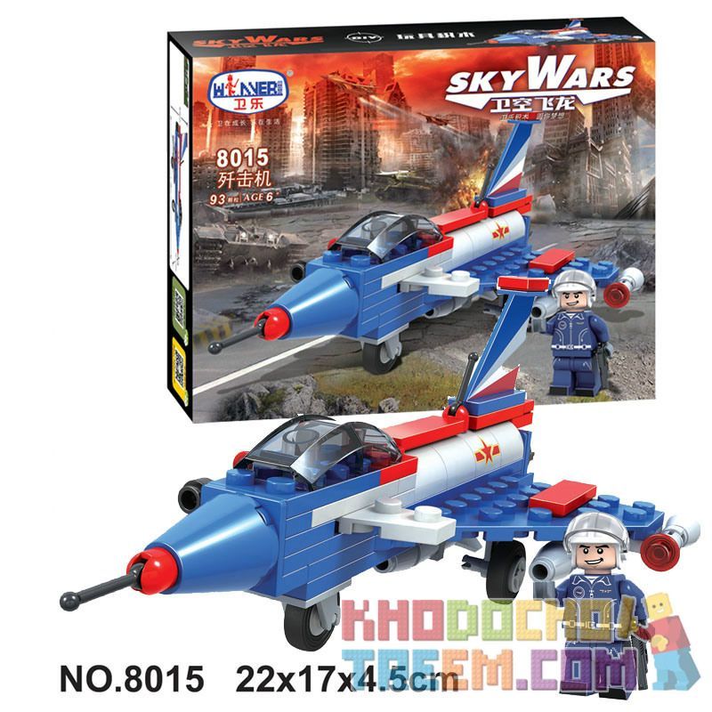 Winner 8015 non Lego ĐẤU SĨ bộ đồ chơi xếp lắp ráp ghép mô hình Sky Wars SKYWARS Không Chiến 93 khối