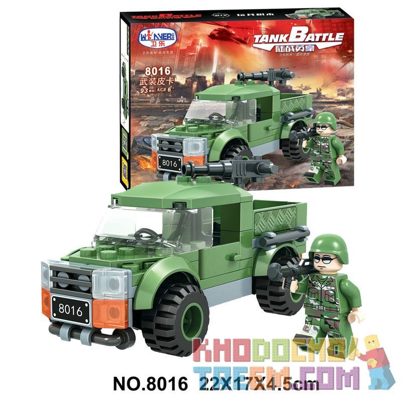 Winner 8016 Xếp hình kiểu Lego TANK BATTLE TankBattle War Hero Armed Pickup Đón Có Vũ Trang 93 khối Winner 8016 Xếp hình kiểu Lego TANK BATTLE TankBattle War Hero Armed Pickup Đón Có Vũ Trang 93 khối
