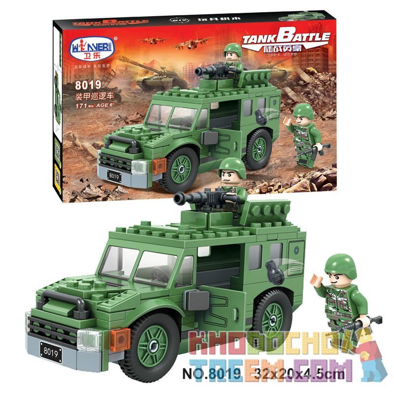 Winner 8019 Xếp hình kiểu Lego TANK BATTLE TankBattle Xe tuần tra bọc thép 171 khối Winner 8019 Xếp hình kiểu Lego TANK BATTLE TankBattle Xe tuần tra bọc thép 171 khối