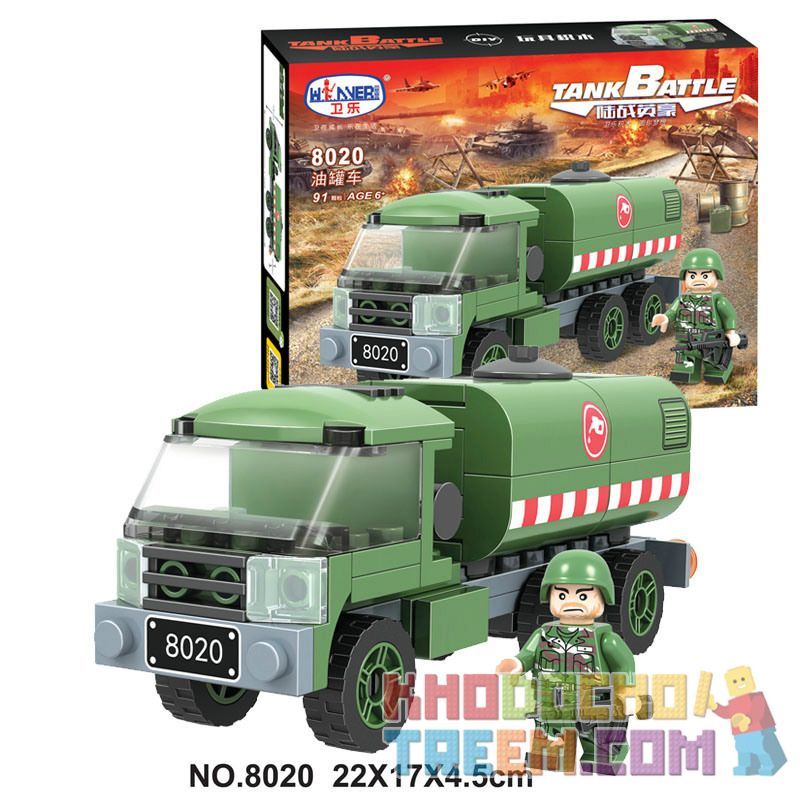 Winner 8020 non Lego XE BỒN bộ đồ chơi xếp lắp ráp ghép mô hình Tank Battle TANKBATTLE Xe Tăng Đối Đầu 91 khối