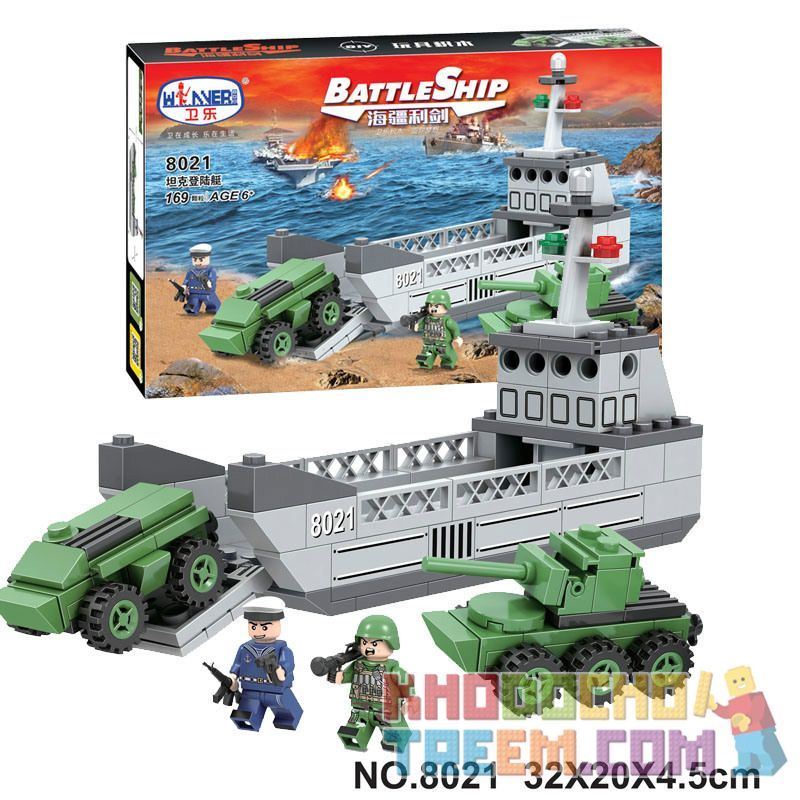Winner 8021 non Lego TÀU ĐỔ BỘ bộ đồ chơi xếp lắp ráp ghép mô hình Battle Ship BATTLESHIP Tàu Chiến 169 khối